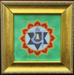 Анахата-чакра, изображение на ткани в рамке 10*10
